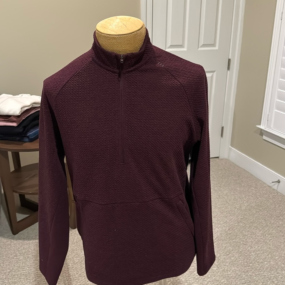 lululemon athletica Men's Zip Up Sweater - Burgundy